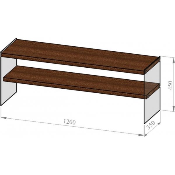 Tweet mediebenk - Valnøtt Tweet mediebenk - Valnøtt