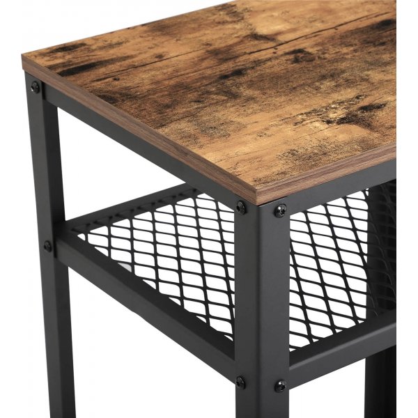 Lasse sidebord 40 x 30 cm - Brun/svart