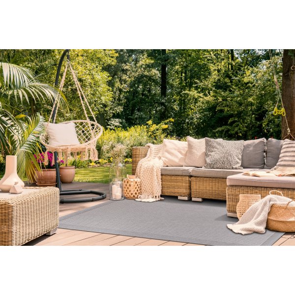 Miami flatvevd teppe grå Miami flatvevd teppe grå