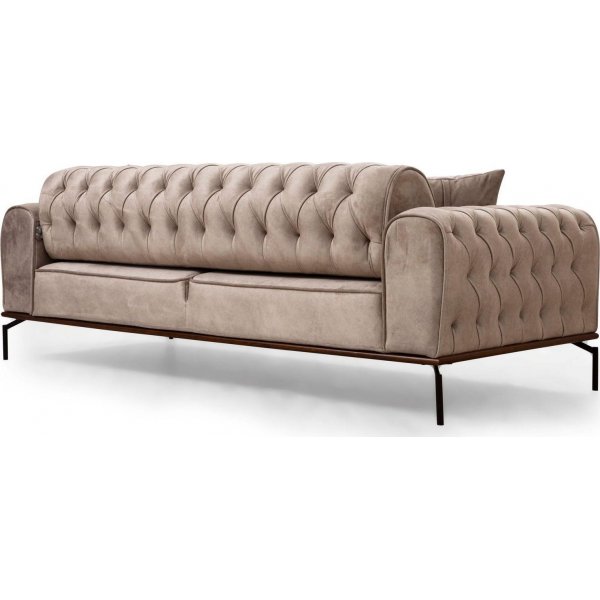 Siesta Capitone 3-seters sofa - Krem Siesta Capitone 3-seters sofa - Krem