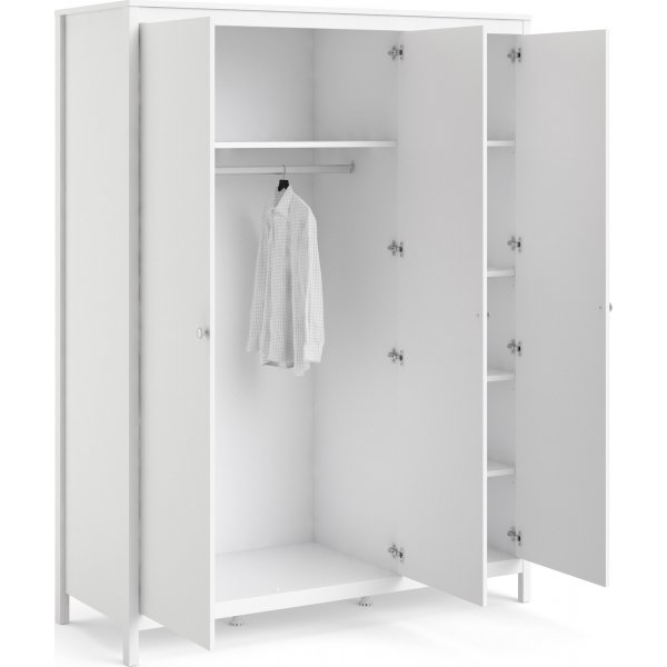 Madrid garderobe med 3 dører - Hvit Madrid garderobe med 3 dører - Hvit