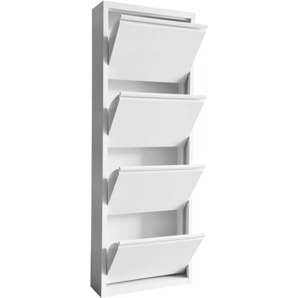 Ramsj skoskap hyde 140 cm - Hvitt metall