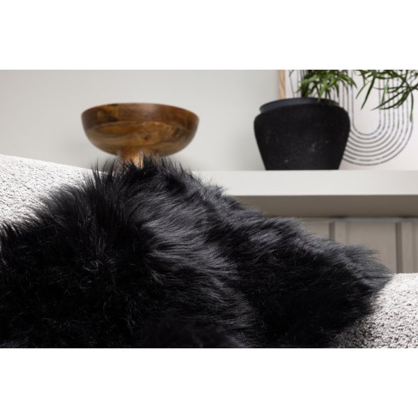 Katy trap 60 x 90 cm - Svart fuskepels