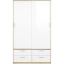 Line garderobe - Eik/hvit