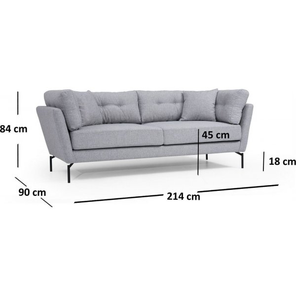 Mapa 3-seters sofa - Grå Mapa 3-seters sofa - Grå