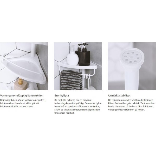 Abarema dusjhylle - Hvit