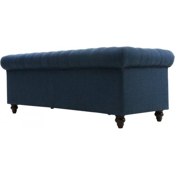 Herron 3-seters chesterfield-sofa - Blå + Tekstilrens for møbler Herron 3-seters chesterfield-sofa - Blå + Tekstilrens for møbler