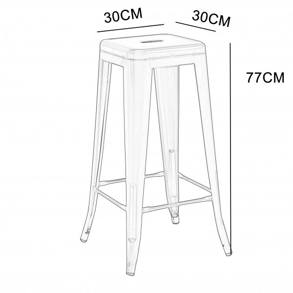 Iris barkrakk i svart metall - Setehøyde 77 cm Iris barkrakk i svart metall - Setehøyde 77 cm