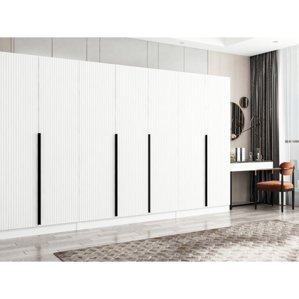 Cikani garderobeskap 315x52x210 cm, variant A - Hvit Cikani garderobeskap 315x52x210 cm, variant A - Hvit