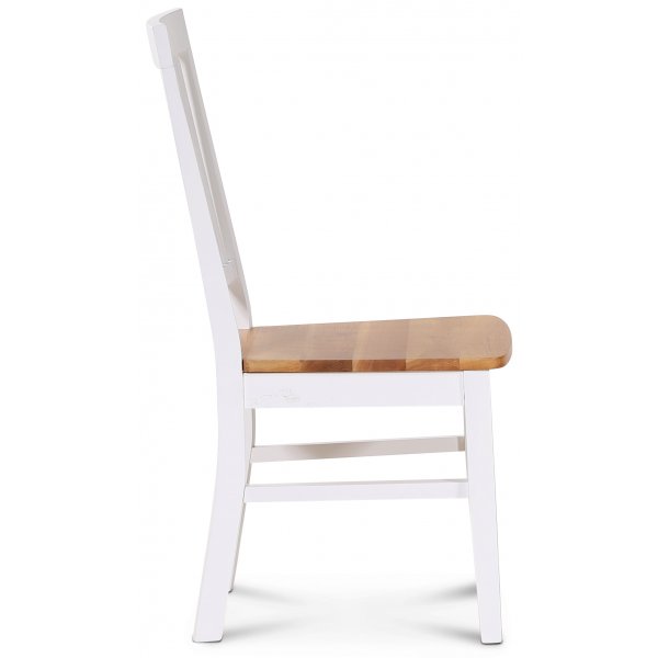 Spisestol hvit med eikesete - Dalön Spisestol hvit med eikesete - Dalön