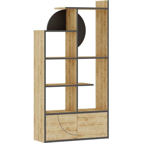 Half bokhylle - Antrasitt/eik Half bokhylle - Antrasitt/eik