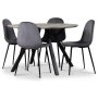 Smokey spisegruppe, rundt spisebord med 4 Carisma flyelsstoler - Gr + 3.00 x Mbelftter
