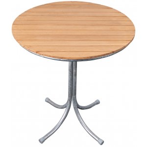 I midten av balkongbordet, teak 70 cm