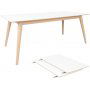 K�benhavn Spisebord - Hvit/Natur - 195/285x90