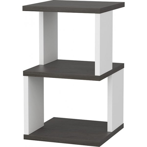 Carter nattbord - Mrk eik/hvit