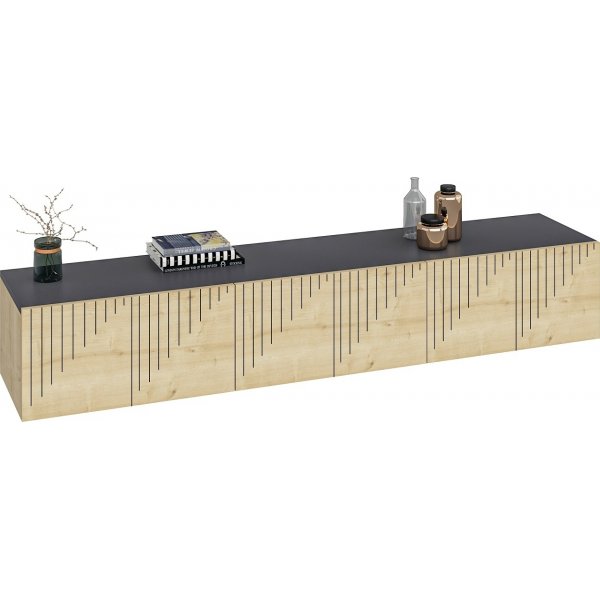 Draw media benk - Safir eik/antrasitt Draw media benk - Safir eik/antrasitt