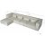 Nees modulsofa - hjrnedel hyre - Stone White