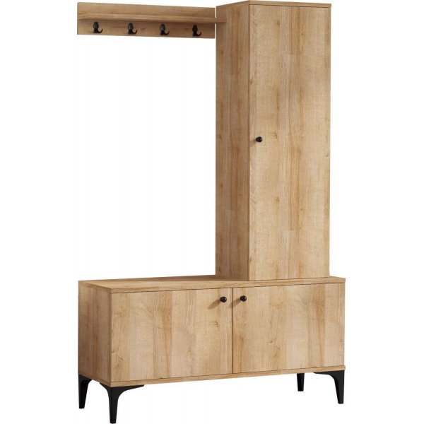 Lex gangmøbel - Eik/svart Lex gangmøbel - Eik/svart