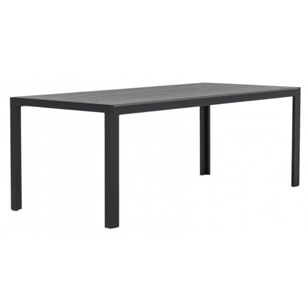 Spisegruppe 6 stoler og spisebord 205 x 90 cm svart/grå - Las Vegas Spisegruppe 6 stoler og spisebord 205 x 90 cm svart/grå - Las Vegas