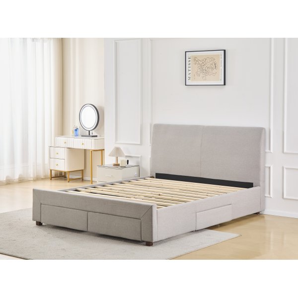 Vaxö sengeramme med sengegavl og oppbevaring 160 x 200 cm - Grå Vaxö sengeramme med sengegavl og oppbevaring 160 x 200 cm - Grå