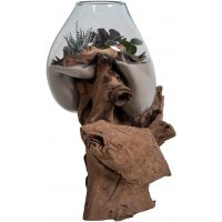 San Marino vanndråpevase - Teak / Glass - 50 cm San Marino vanndråpevase - Teak / Glass - 50 cm