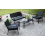 Alesund Sofagruppe med bord (2+1+1+bord) - Svart