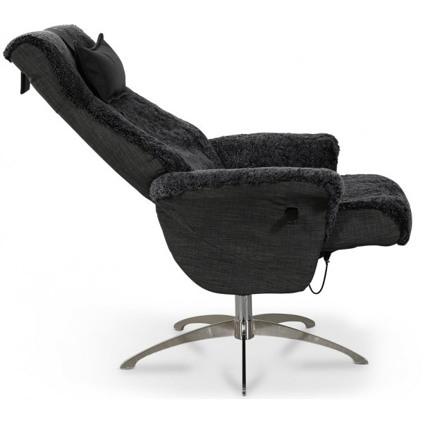 Ullrik lenestol i freskinn - Mrkegrtt freskinn