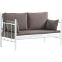 Lalas 2-seters utesofa - Hvit/brun