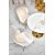 Casemiro spisebord 90 cm - Hvit marmor/gull