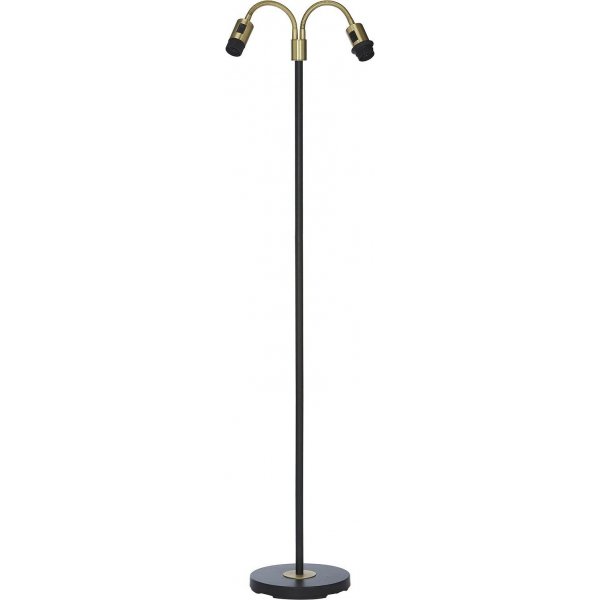 Amy toarmet gulvlampe - Sort/messing - 150 cm
