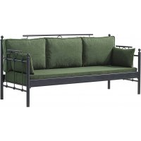 Hampus 3-seters utesofa - Svart/grønn Hampus 3-seters utesofa - Svart/grønn