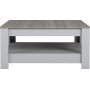 Grado salongbord 89 x 89 cm - Lys gr/eik