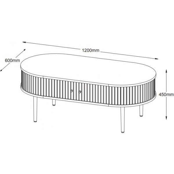 Slide sofabord 120 x 60 cm - Brunlakkert eik Slide sofabord 120 x 60 cm - Brunlakkert eik