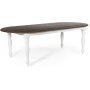 New England ovalt spisebord 230 cm - Hvit/Brunbeiset