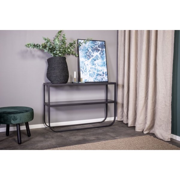 Korsbacken konsollbord - Svart/glass