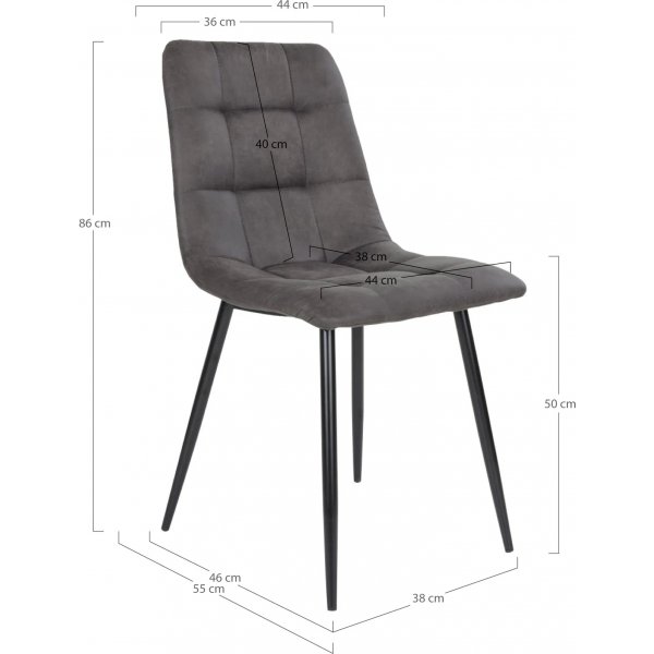 Toulon spisegruppe med 6 grå Middelfart stoler Toulon spisegruppe med 6 grå Middelfart stoler