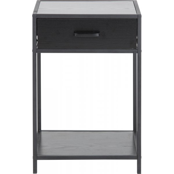 Seaford nattbord med skuff - Sort Seaford nattbord med skuff - Sort