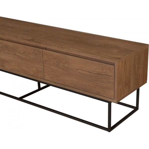 Milo mediebenk, 180 cm - Valntt/svart + Mbelftter