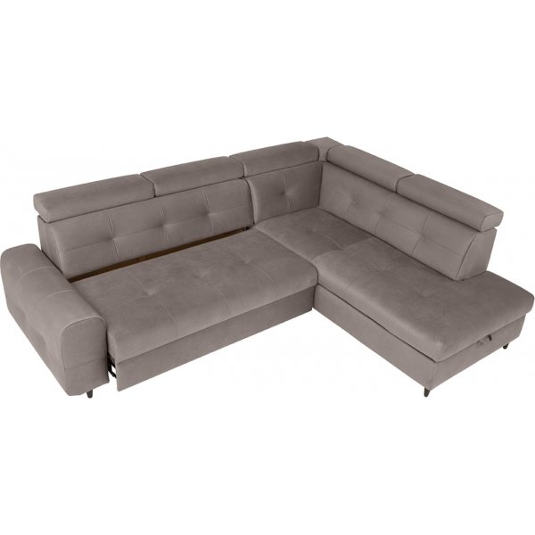 Matras hjørnesovesofa med åpen ende høyre - Grå Matras hjørnesovesofa med åpen ende høyre - Grå