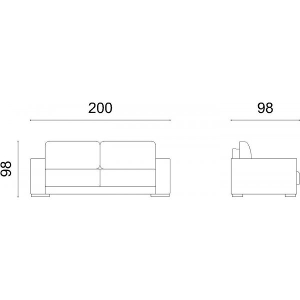 Kansas 3-seters sovesofa - Gr
