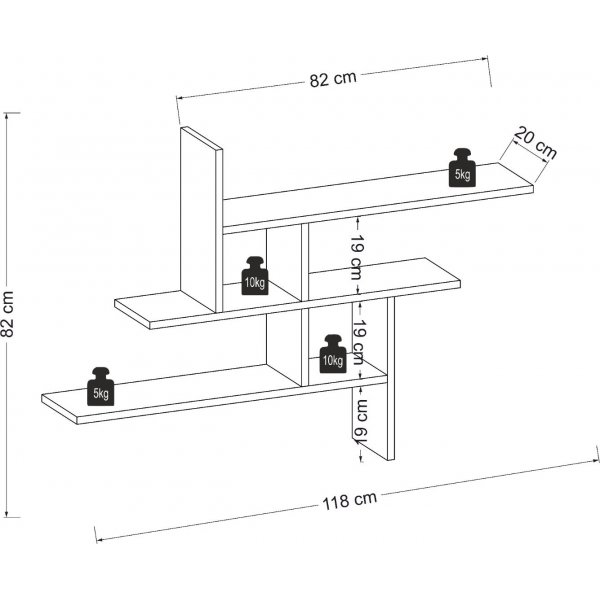 Gero vegghylle - Hvit Gero vegghylle - Hvit