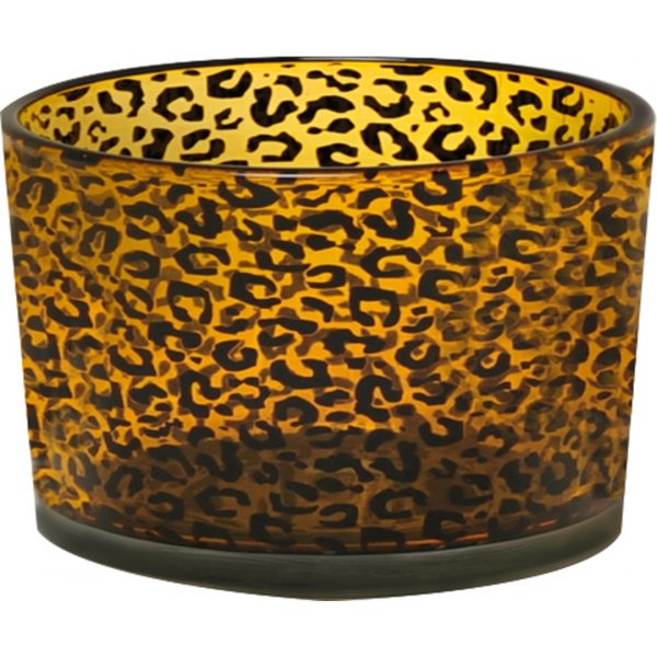 Leopard-lykt med stearinlys