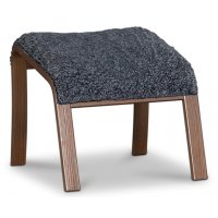 Lammet / Fushion fotskammel i saueskinn scandinavian grey - Brunbeiset eik Lammet / Fushion fotskammel i saueskinn scandinavian grey - Brunbeiset eik