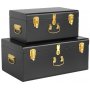 Matteus koffert X 2 (mrkegr | messing) + Flekkfjerner for mbler