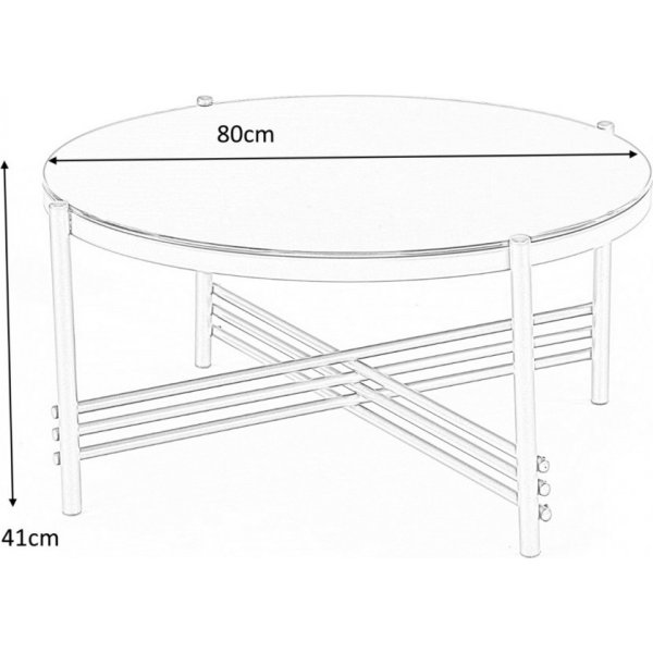Jenelle sofabord - Svart/gull + Tekstilrens for mbler