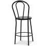 Barstol No 18 (Hy rygg) - Svart metall + Flekkfjerner for mbler