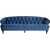Sofa Chesterfield 3-seters sofa i bl� fl�yel