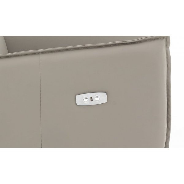 Elektrisk lenestol i grå PU Elektrisk lenestol i grå PU