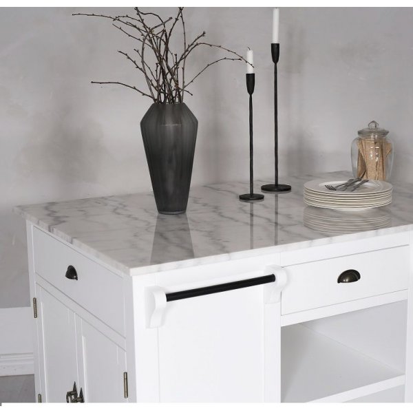 Heritage kjkkeny, Skagen - Hvit/lys marmor