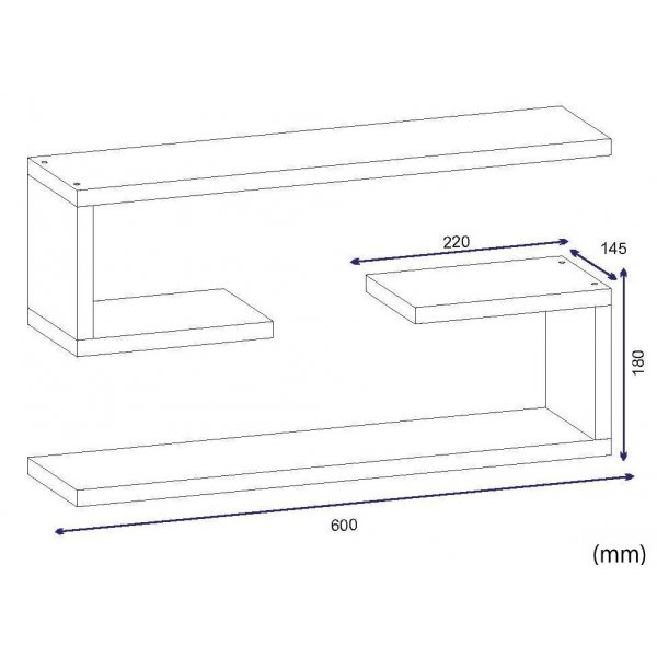 Jenika vegghylle - Hvit Jenika vegghylle - Hvit